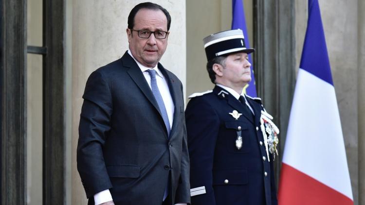 François Hollande à l'Elysée le 11 avril 2017 [Philippe LOPEZ / AFP]