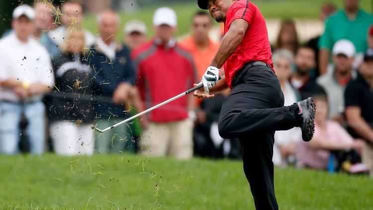 Tiger Woods lors de l'Open d'Akron dans l'Ohio, le 3 août 2014 [Gregory Shamus / Getty Images/AFP]