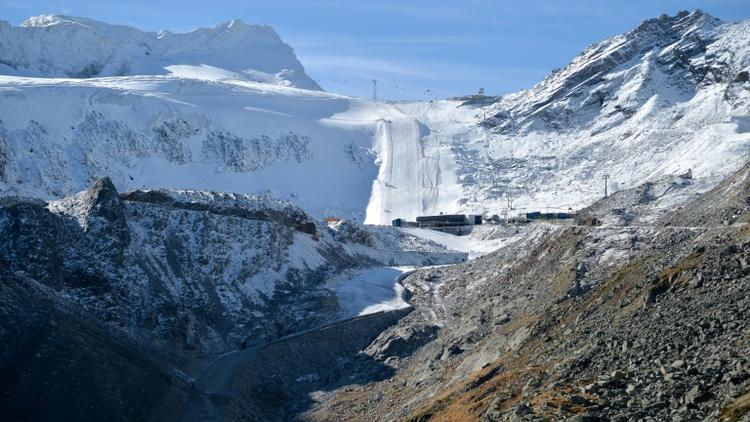 Le glacier Rettenbach, au-dessus de Sölden en Autriche , le 25 octobre 2018  [BARBARA GINDL / APA/AFP]