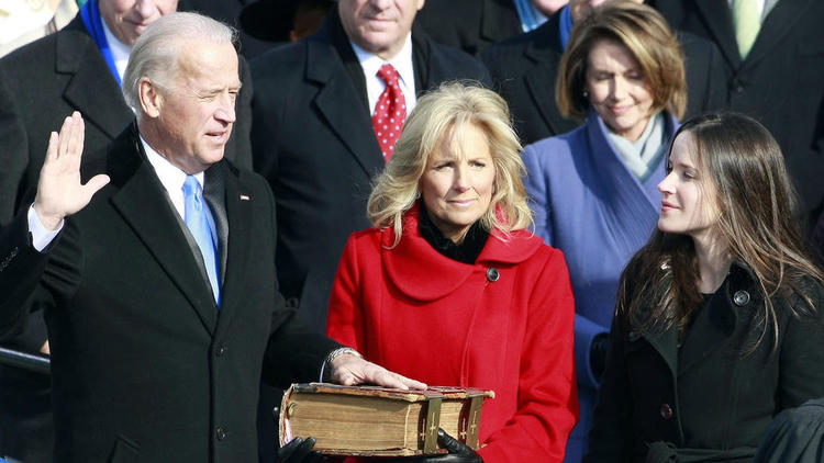 Joe Biden lors de son investiture en tant que vice-président en 2008