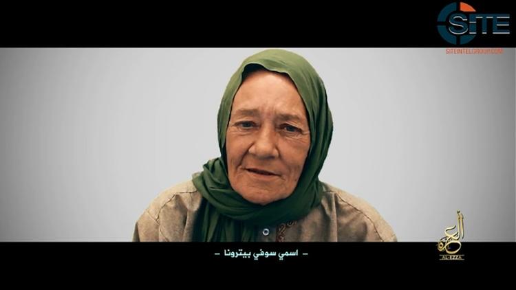 L'otage française Sophie Petronin dans une capture vidéo fourni par le groupe SITE Intelligence, le 2 juilllet 2017. [- / SITE INTELLIGENCE GROUP/AFP/Archives]