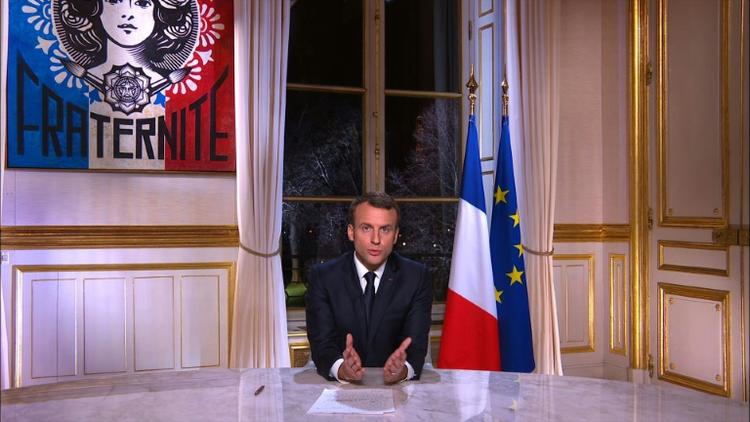 Voeux d'Emmanuel Macron aux Français le 31 décembre 2017 [- / AFP/Archives]