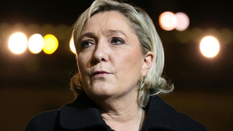 La présidente du FN Marine Le Pen à l'Elysée le 21 novembre 2017 [LUDOVIC MARIN / AFP]
