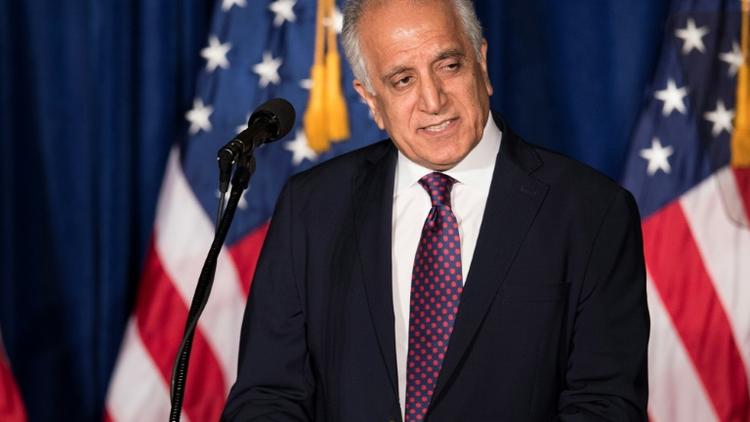 Zalmay Khalilzad, parle au Mayflower Hotel à Washington, le 27 avril 2016   [Brendan Smialowski / AFP/Archives]