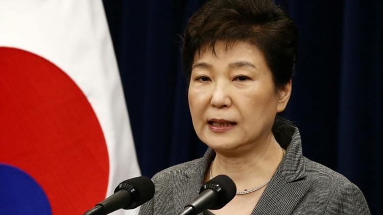 Photo d'archive de la présidente sud-coréenne Park Geun-Hye lors d'un discours à Séoul, le 29 novembre 2016 [JEON HEON-KYUN / POOL/AFP/Archives]