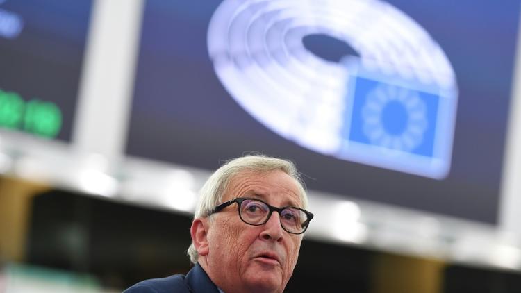 Jean-Claude Juncker, président sortant de la Commission européenne, à Strasbourg, le 22 octobre 2019 [FREDERICK FLORIN / AFP/Archives]