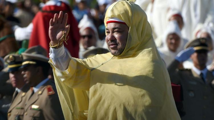 Le roi marocain Mohammed VI, le 31 juillet 2014 à Rabat, lors des cérémonies du 15e anniversaire de son accession au trône [FADEL SENNA / AFP/Archives]