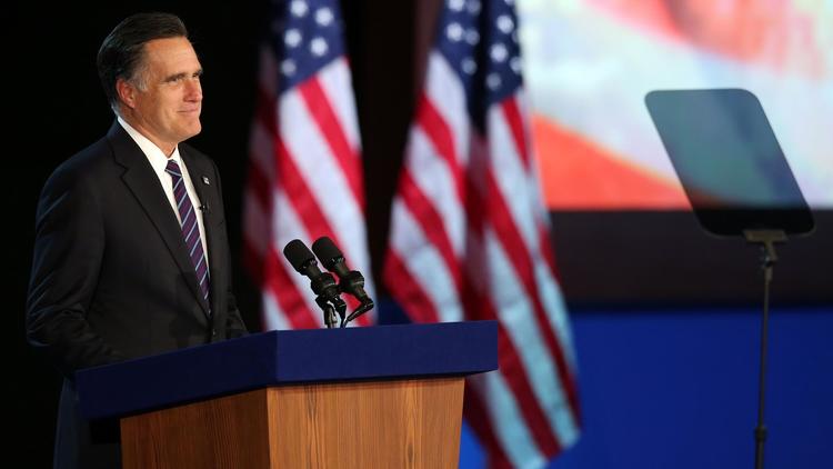 Mitt Romney le 7 novembre 2012 à Boston [Alex Wong / AFP/Getty Images]