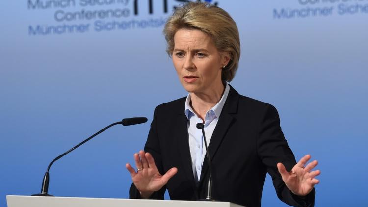 La ministre allemande de la Défense, Ursula von der Leyen, le 17 février 2017 à Munich [Christof STACHE / AFP]