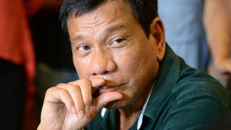 L'avocat Rodrigo Duterte, élu président des Philippines, le 15 mai à Davao [Ted Aljibe  / AFP]