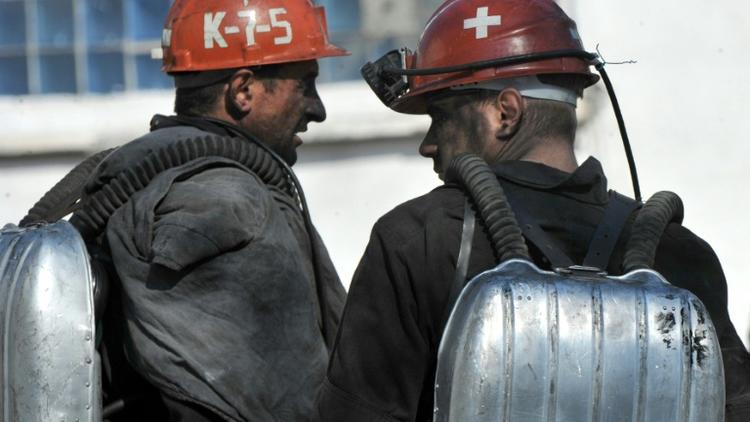 Des mineurs après un coup de grisou le 13 mai 2010 à Mezhdurechensk en Russie [VIKTOR DRACHEV / AFP/Archives]