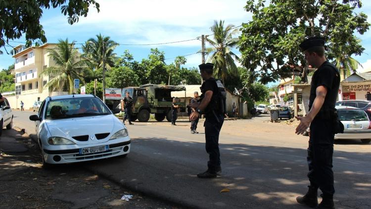 Contrôle de la gendarmerie à Mayotte, dans le cadre de la lutte contre l'immigration clandestine, le 15 mars 2018 [Ornella LAMBERTI / AFP/Archives]