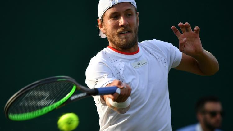 Le Français Lucas Pouille lors du premier tour de Wimbledon le 2 juillet 2019 [Ben STANSALL / AFP/Archives]
