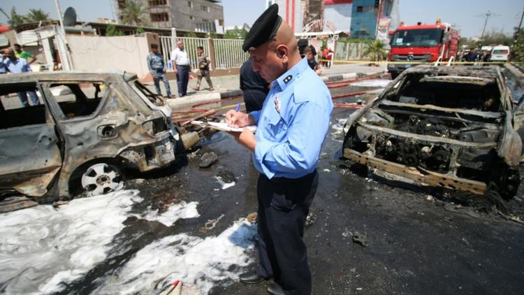 Attentat à la voiture piégée le 4 avril 206 à Basra en Irak [HAIDAR MOHAMMED ALI / AFP]