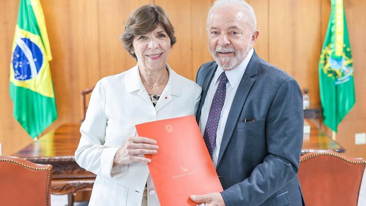La ministre des Affaires étrangères Catherine Colonna a rencontré le président Lula 