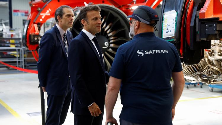 Emmanuel Macron était en déplacement en Seine-et-Marne, chez Safran Aircraft Engines, entreprise spécialisée dans la fabrication de moteurs pour l'industrie aéronautique et spatiale