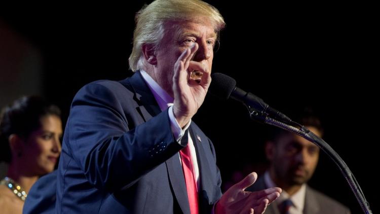 Donald Trump, le 15 octobre 2016 à Edison dans le New Jersey [DOMINICK REUTER / AFP]