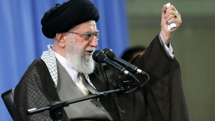 Le guide suprême iranien, l'ayatollah Ali Khamenei, le 16 septembre 2015 à Téhéran [- / KHAMENEI.IR/AFP/Archives]