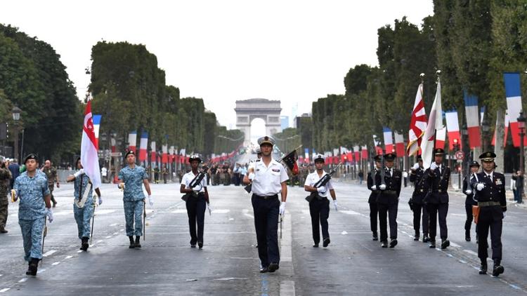 Répétitions le 11 juillet 2018 en vue du défilé du 14-juillet à Paris [GERARD JULIEN / AFP]