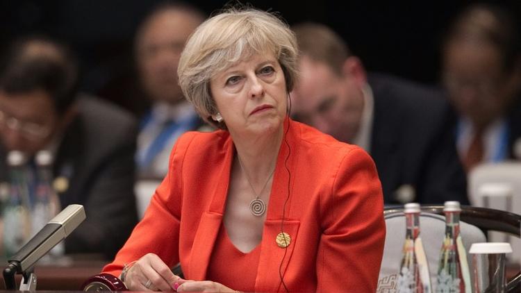 La Première ministre britannique Theresa May, le 4 septembre 2016 à Hangzhou  [ / POOL/AFP]