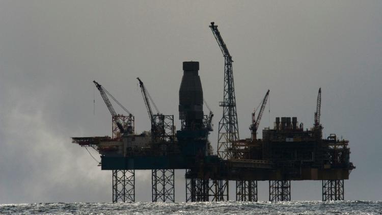 Une plate-forme Total en mer du Nord le 2 avril 2012 [JONATHAN NACKSTRAND / AFP]