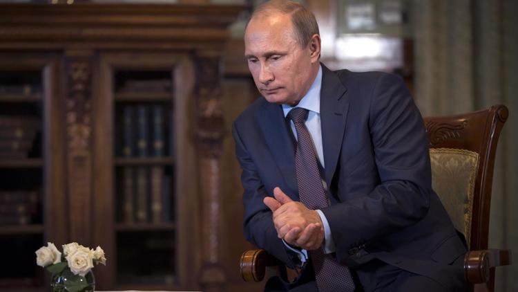 Le président russe Vladimir Poutine au Palais de Livadia en Crimée le 14 août 2014 [Alexander Zemlianichenko / Pool/AFP/Archives]