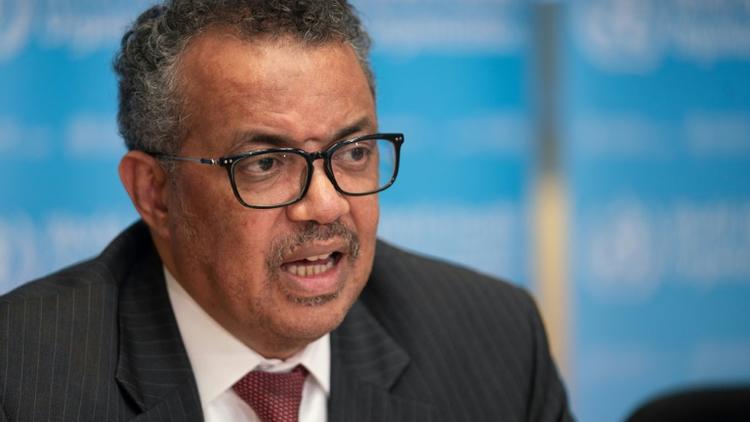 Le directeur général de l'Organisation mondiale de la santé (OMS), l'Ethiopien Tedros Adhanom Ghebreyesus, 16 mars 2020 [Christopher Black / World Health Organization/AFP]