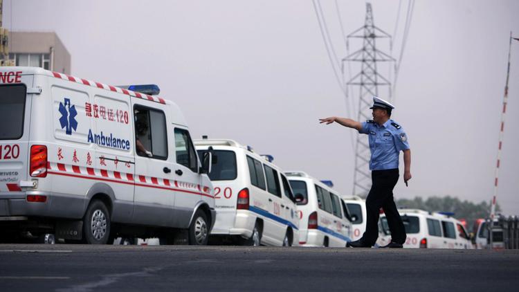Des ambulances lors d'un précédent accident indutriel en Chine [ / AFP/Archives]
