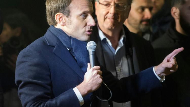 Emmanuel Macron le 16 janvier 2017 à Quimper [FRED TANNEAU / AFP/Archives]