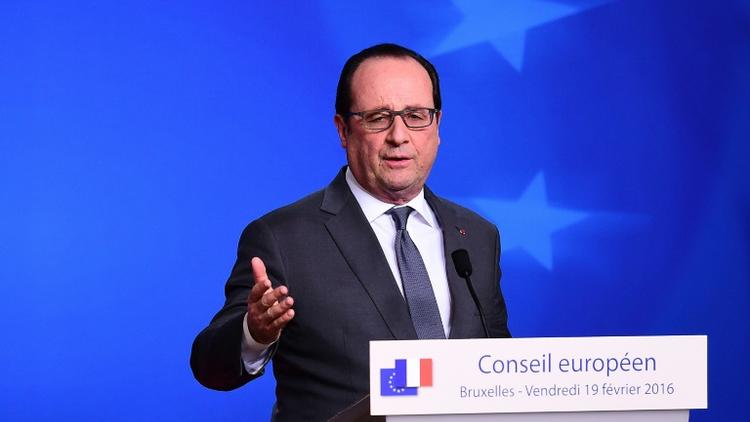 François Hollande à Bruxelles, le 19 février 2016  [EMMANUEL DUNAND / AFP/Archives]