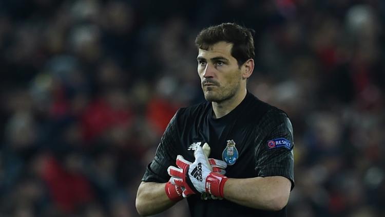 Le gardien de but espagnol de Porto Iker Casillas à Liverpool le 6 mars 2018 [PAUL ELLIS                        / AFP/Archives]