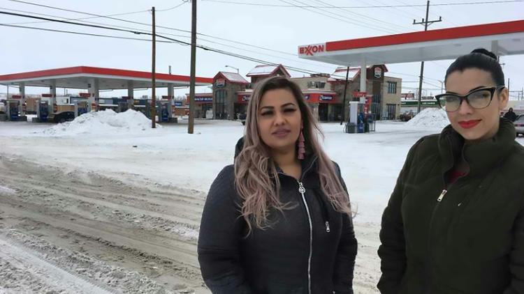Martha Hernandez (à gauche) et Ana Suda à Havre, dans le Montana (Etats-Unis), le 23 janvier 2019  [HO / ACLU of Montana/AFP/Archives]