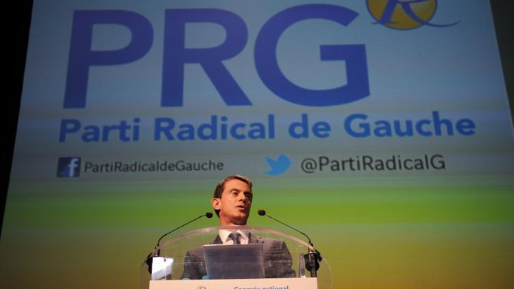 Le Premier ministre Manuel Valls au 100e congrès du Parti Radical de Gauche, le 20 septembre 2015 à Montpellier [SYLVAIN THOMAS / AFP]