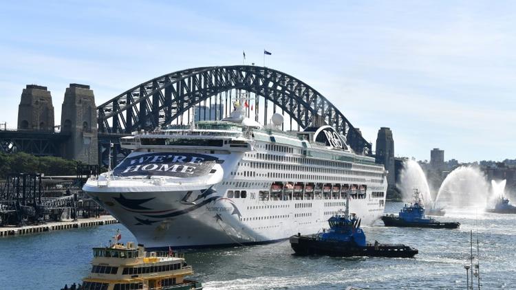 Le Pacific Explorer à Sydney, le 18 avril 2022 [SAEED KHAN / AFP]