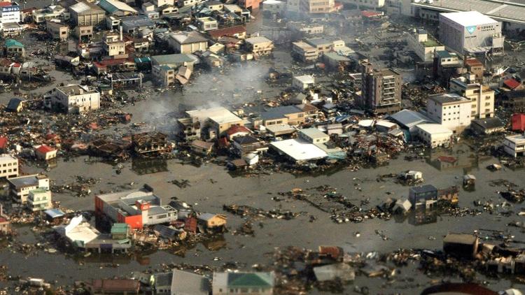 La ville japonaise de Kesennuma dévastée par le tsunami le 12 mars 2011 [JIJI PRESS / JIJI PRESS/AFP/Archives]
