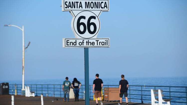 La "fin" de la Route 66 à Santa Monica en Californie, le 21 mai 2017 [FREDERIC J. BROWN / AFP/Archives]