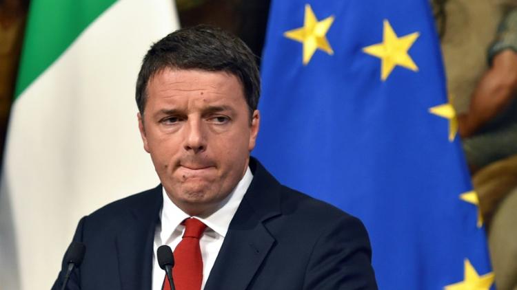 Matteo Renzi lors d'une conférence de presse au Palazzo Chigi à Rome, le 28 novembre [Andreas SOLARO / AFP/Archives]