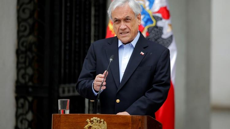Le président chilien Sebastian Pinera le 26 octobre 2019 à Santiago du Chili   [Pedro Lopez / AFP/Archives]