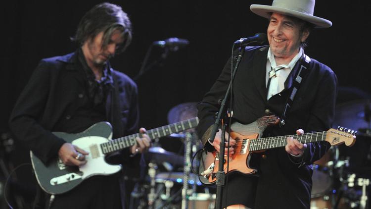 Bob Dylan, lors d'un concert le 22 juillet 2012 à Carhaix-Plouguer, dans l'est de la France [Fred Tanneau / AFP/Archives]