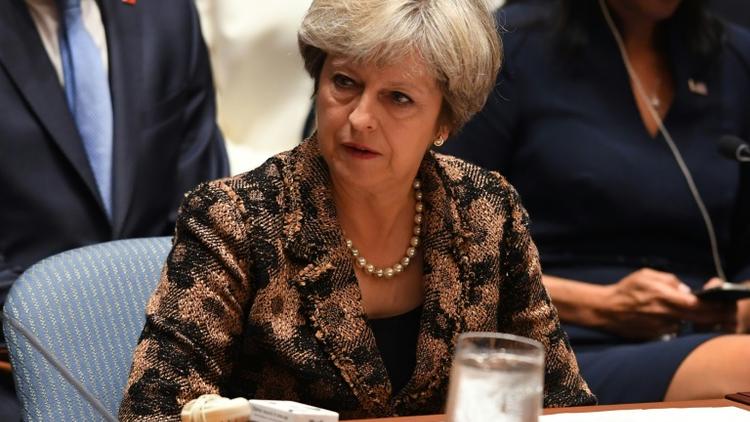 La Première ministre britannique Theresa May, le 20 septembre 2017 aux Nations unies à New York   [TIMOTHY A. CLARY / AFP]