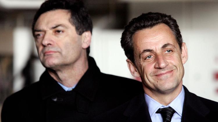 Patrick Devedjian et Nicolas Sarkozy, à Toulon, le 7 février 2007 [Thomas Coex / AFP/Archives]