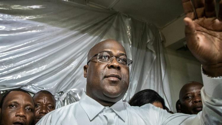 Félix Tshisekedi, le 10 janvier 2019 à Kinshasa [Caroline Thirion / AFP/Archives]