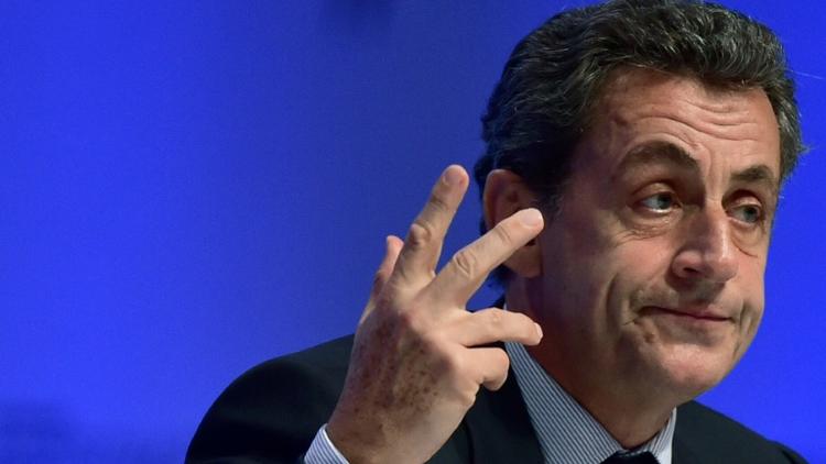 Le président du parti Les Républicains Nicolas Sarkozy, le 21 juin 2016 à Berlin [John MACDOUGALL / AFP]