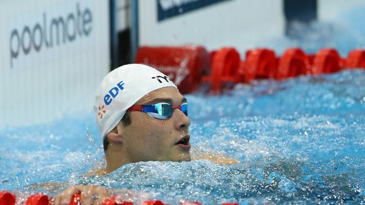 Florent Manaudou, vainqueur du 50 m nage libre des Championnats d'Europe à Londres [JUSTIN TALLIS / AFP]