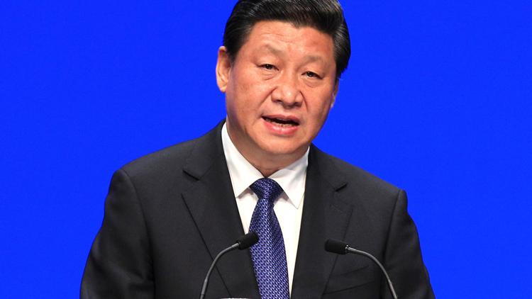 Le président chinois Xi Jinping à Bruges le 1er avril 2014 [Yves Logghe / Pool/AFP/Archives]