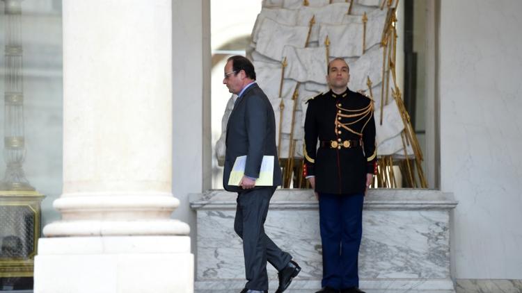 Le président François Hollande à l'issue du conseil des ministres le 16 décembre 2015 à l'Elysée à Paris  [STEPHANE DE SAKUTIN / AFP]