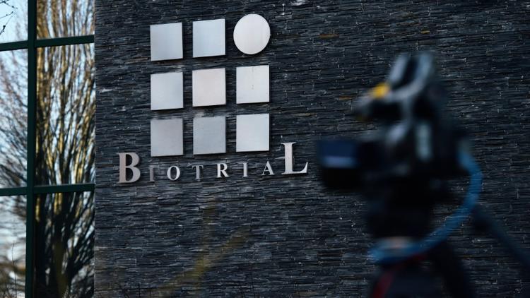 Le logo du centre Biotrial, le 16 janvier 2016 à Rennes [LOIC VENANCE / AFP/Archives]
