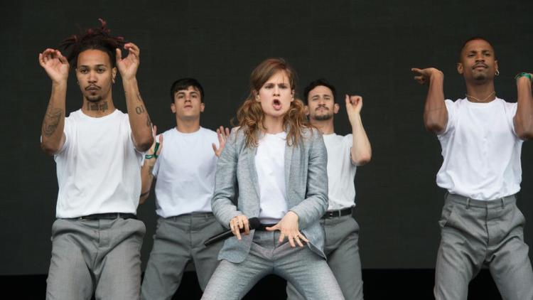 Christine and the Queens en concert à New York au Governors Ball Music Festival le 3 juin 2016 [Bryan R. Smith / AFP/Archives]