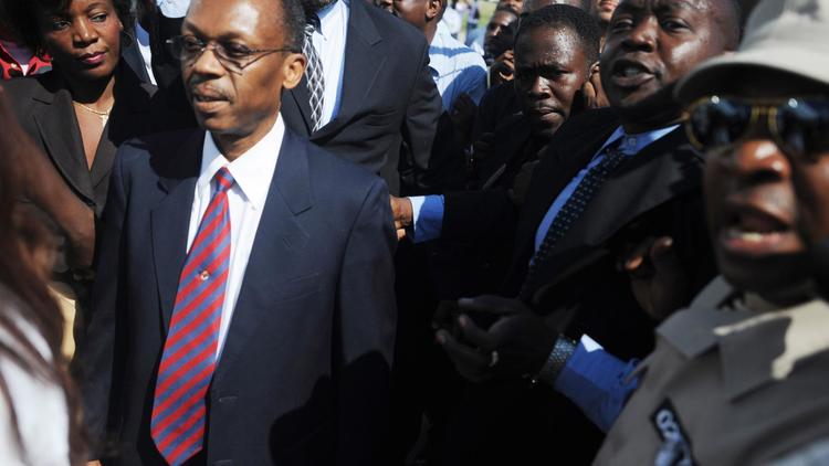 Le président haïtien Jean Bertrand Aristide à Port-au-Prince le 18 mars 2011 [Thony Belizaire / AFP/Archives]