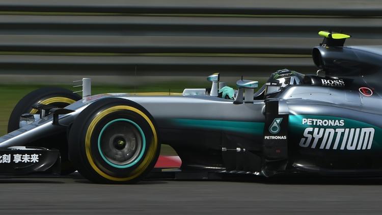 Nico Rosberg, pilote de l'écurie Mercedes AMG, lors du Grand Prix de China, le 17 avril 2016 à Shanghai [GREG BAKER / AFP]